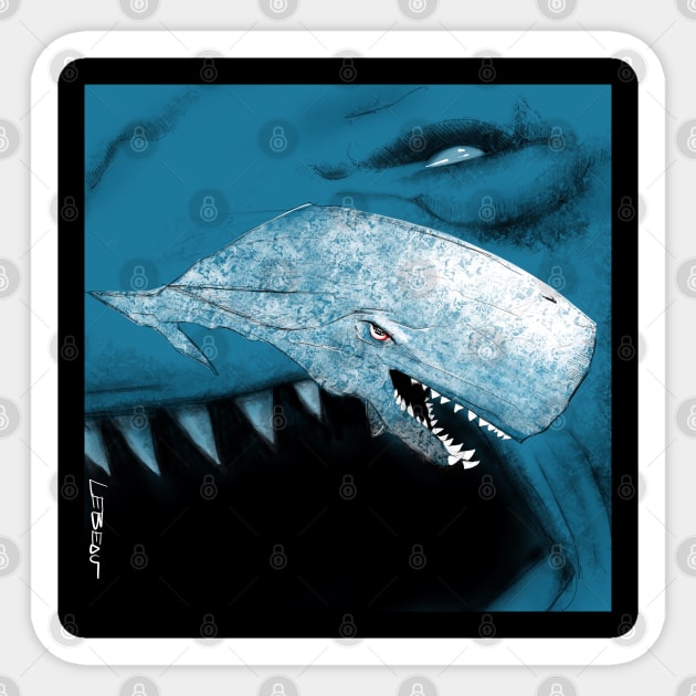 the beast on the sea liviathan white killer whale ecopop art Sticker by jorge_lebeau